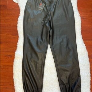 n:PHILANTHROPY Black Track Pants with Tapered Fit